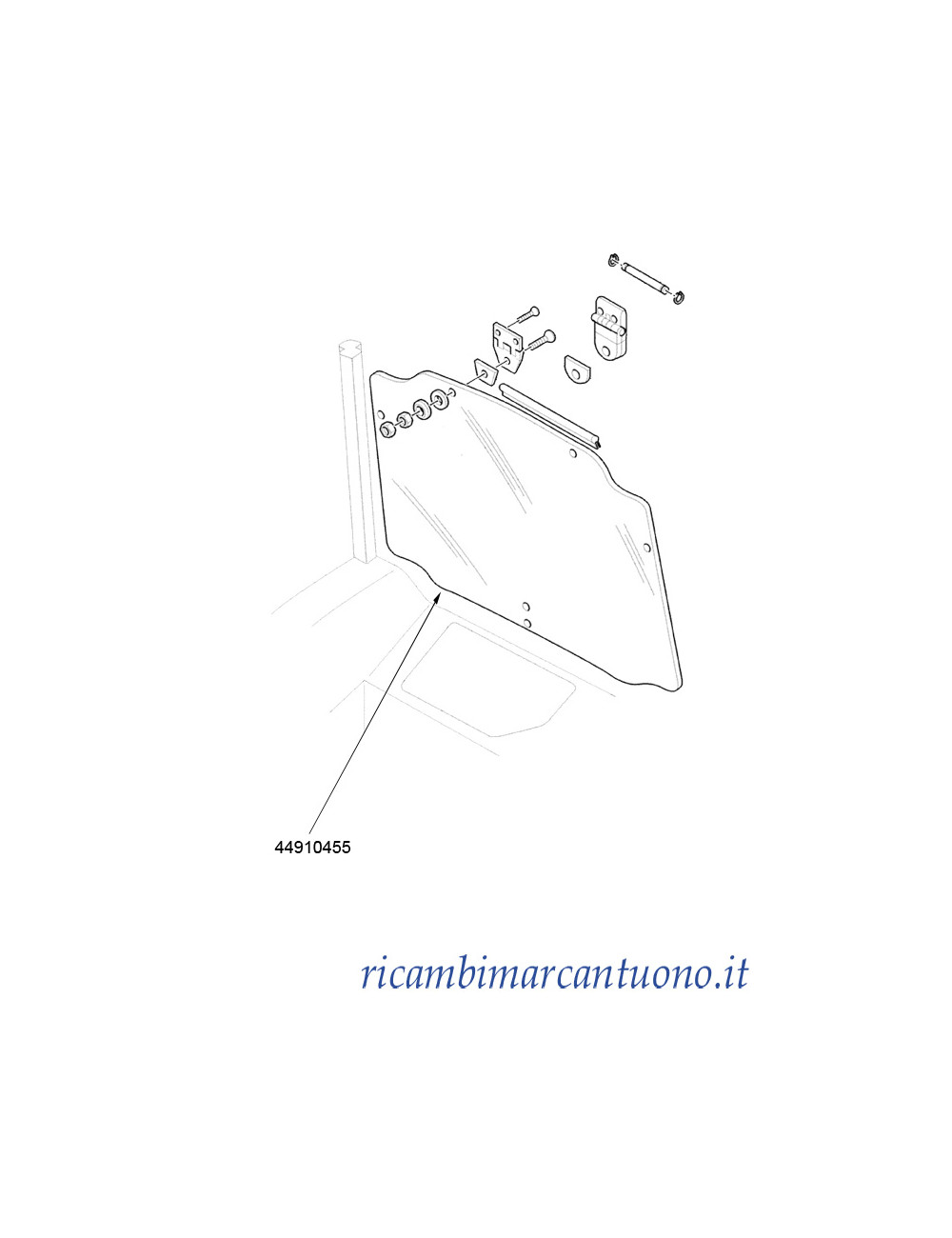 Cristallo posteriore New Holland - cod 44910455 Cristallo posteriore New Holland - cod 44910455