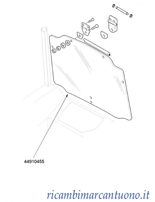 Cristallo posteriore New Holland -  cod 44910455