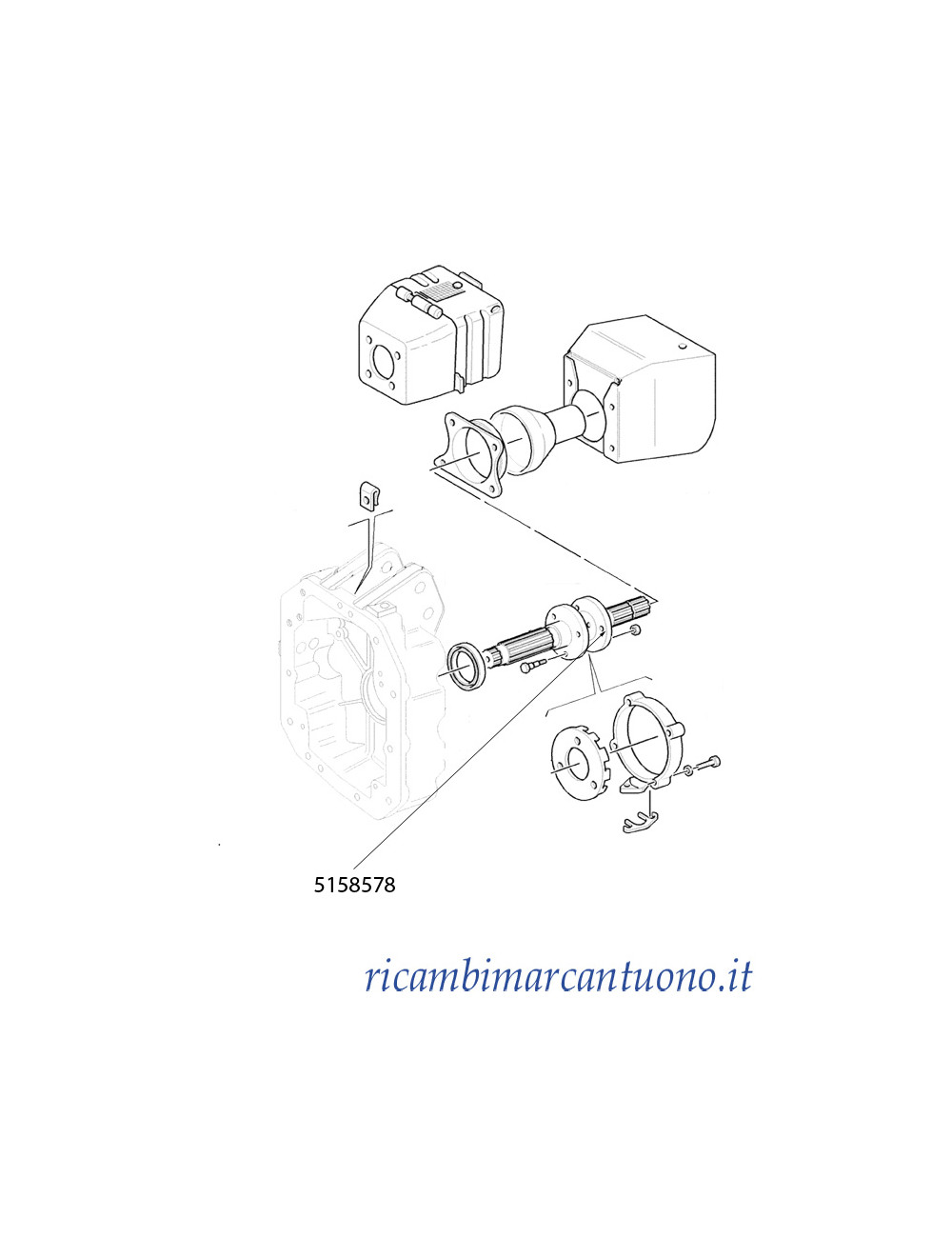 Albero di trasmissione terminale presa di forza a 6 scanalature New Holland - cod 5158578