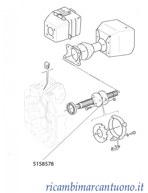 Albero di trasmissione terminale presa di forza a 6 scanalature New Holland - cod 5158578