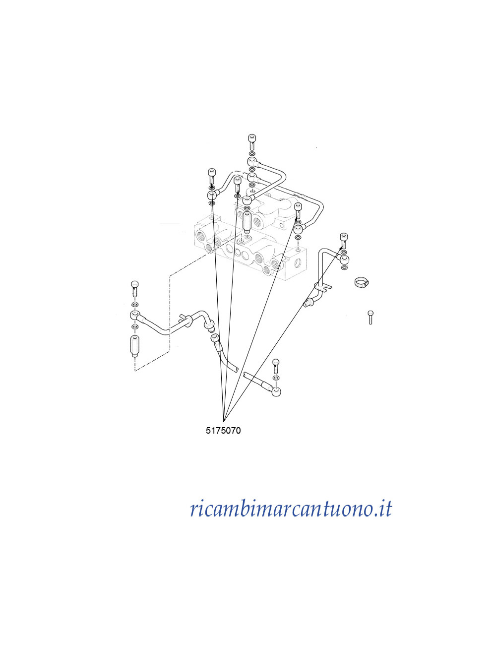 Bullone maschio forato New Holland - cod 5175070