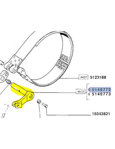 Leva sul freno New Holland - cod 5146772