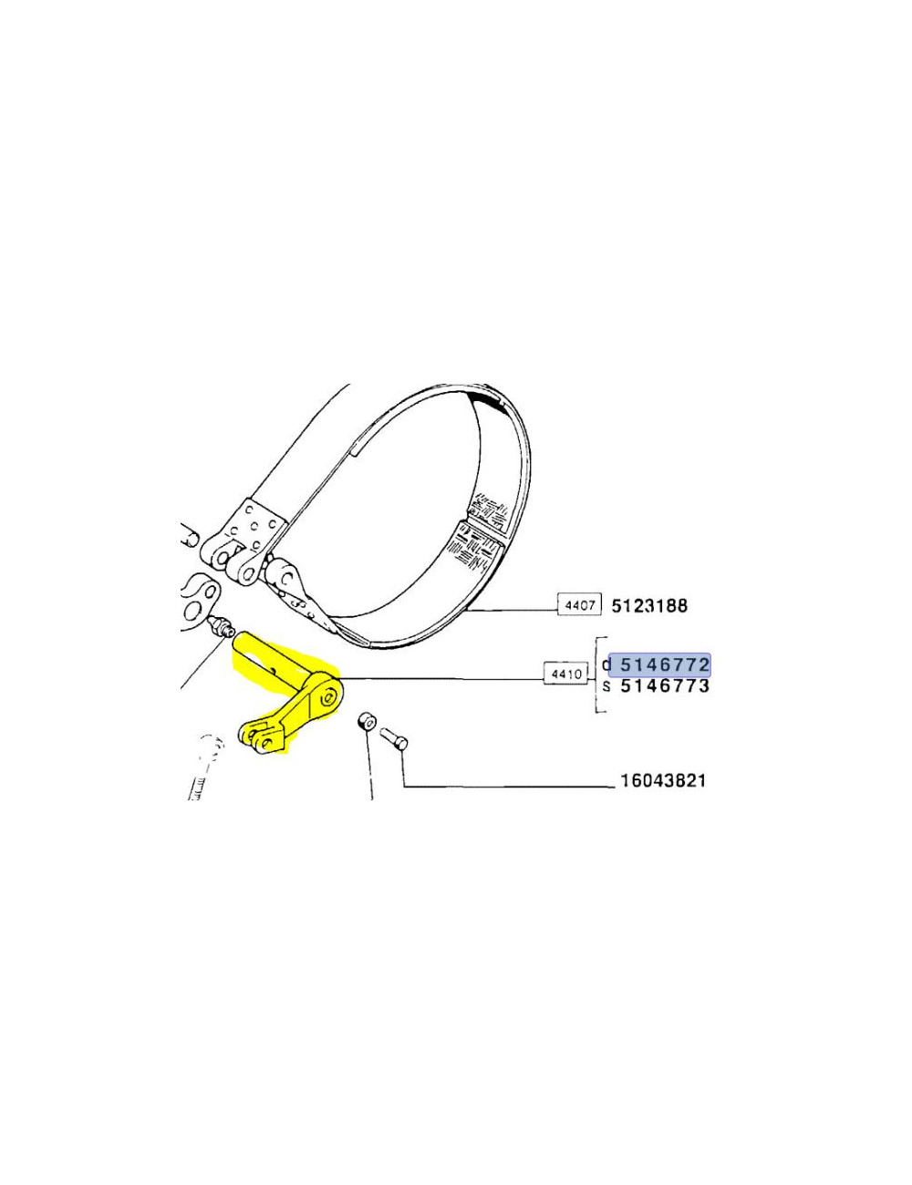 Leva sul freno New Holland - cod 5146772