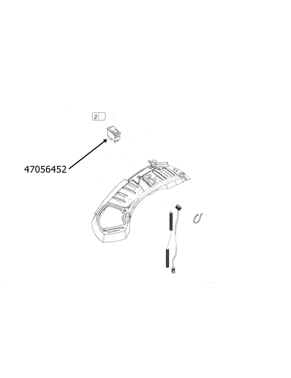 Interruttore completo New Holland - cod 47056452