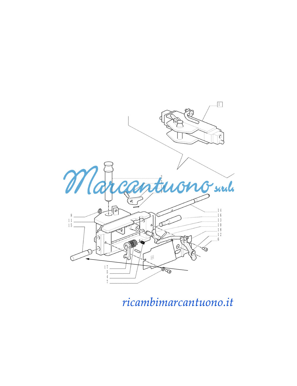 Perno gancio di traino New Holland - cod 47129618