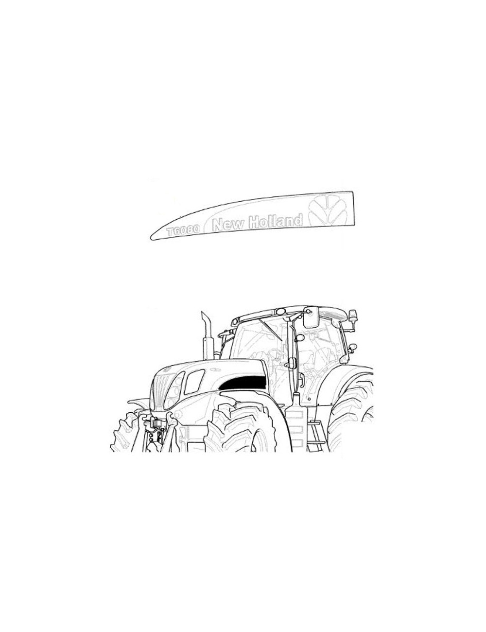 Decalcomania lato destro New Holland - cod 84172491 Decalcomania lato destro New Holland - cod 84172491