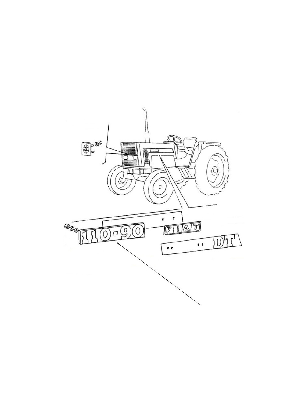 Decalcomania per Fiat 110-90 New Holland - cod 5142441