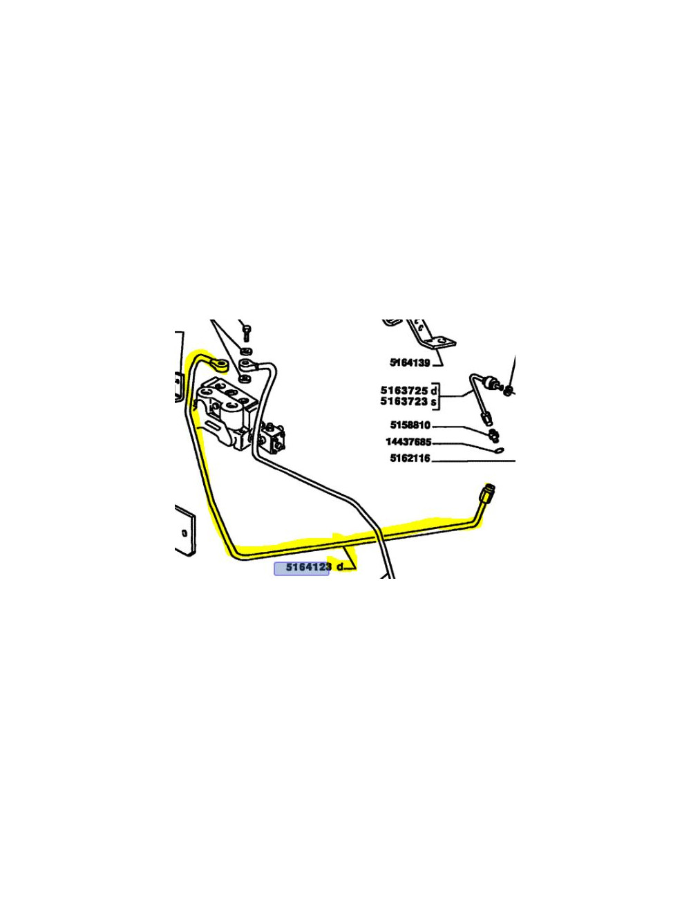 Tubo rigido COD- 5164123 ricambio originale CNH