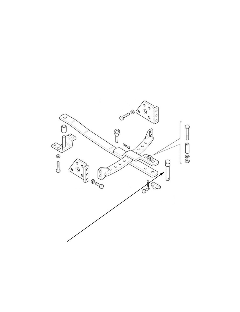 Perno barra di traino New Holland - cod 5130629