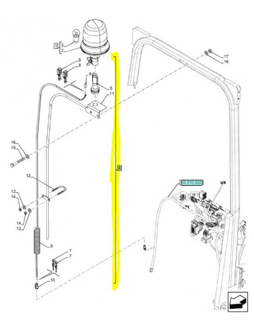 Faro rotativo New Holland - cod 84239019