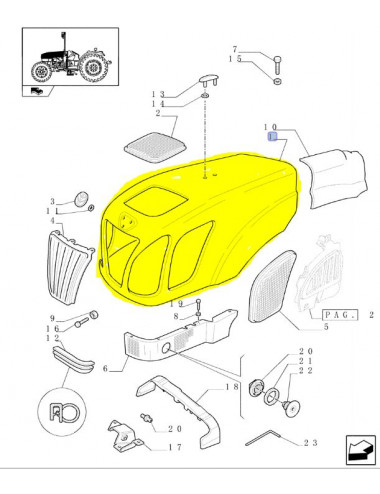 Cofano CNH - cod 87588354