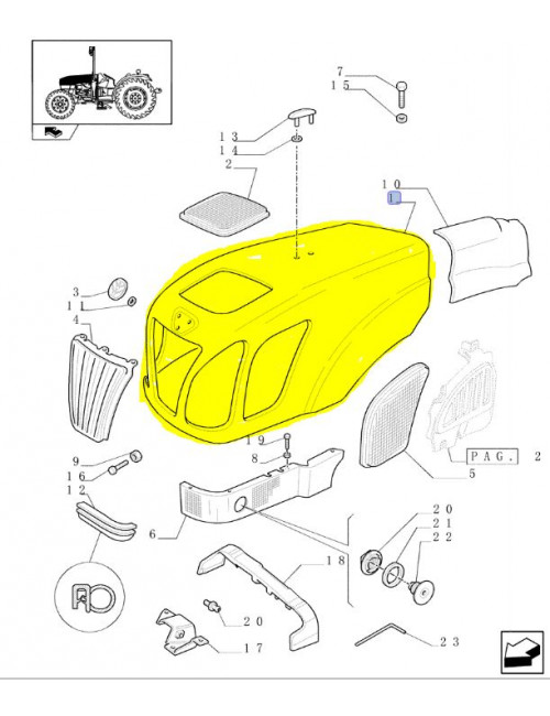 Cofano CNH - cod 87588354