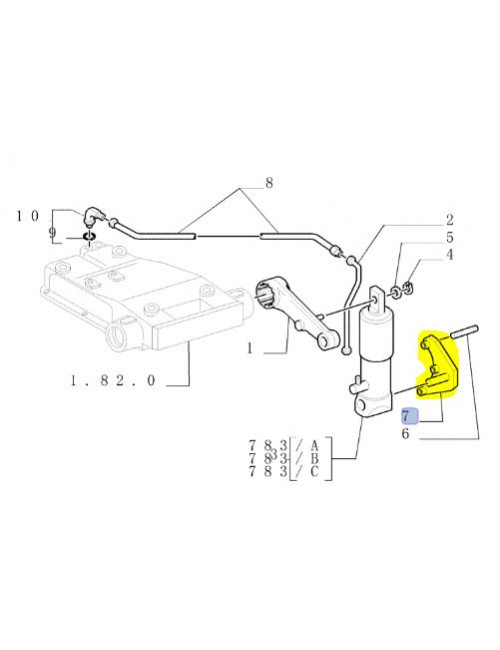 supporto martinetto supplementare CNH - cod 5182277