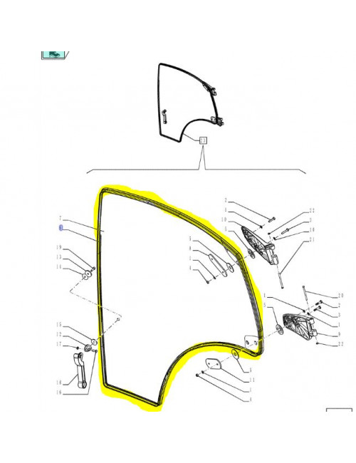 guarnizione sportello destro CNH - cod 84275610