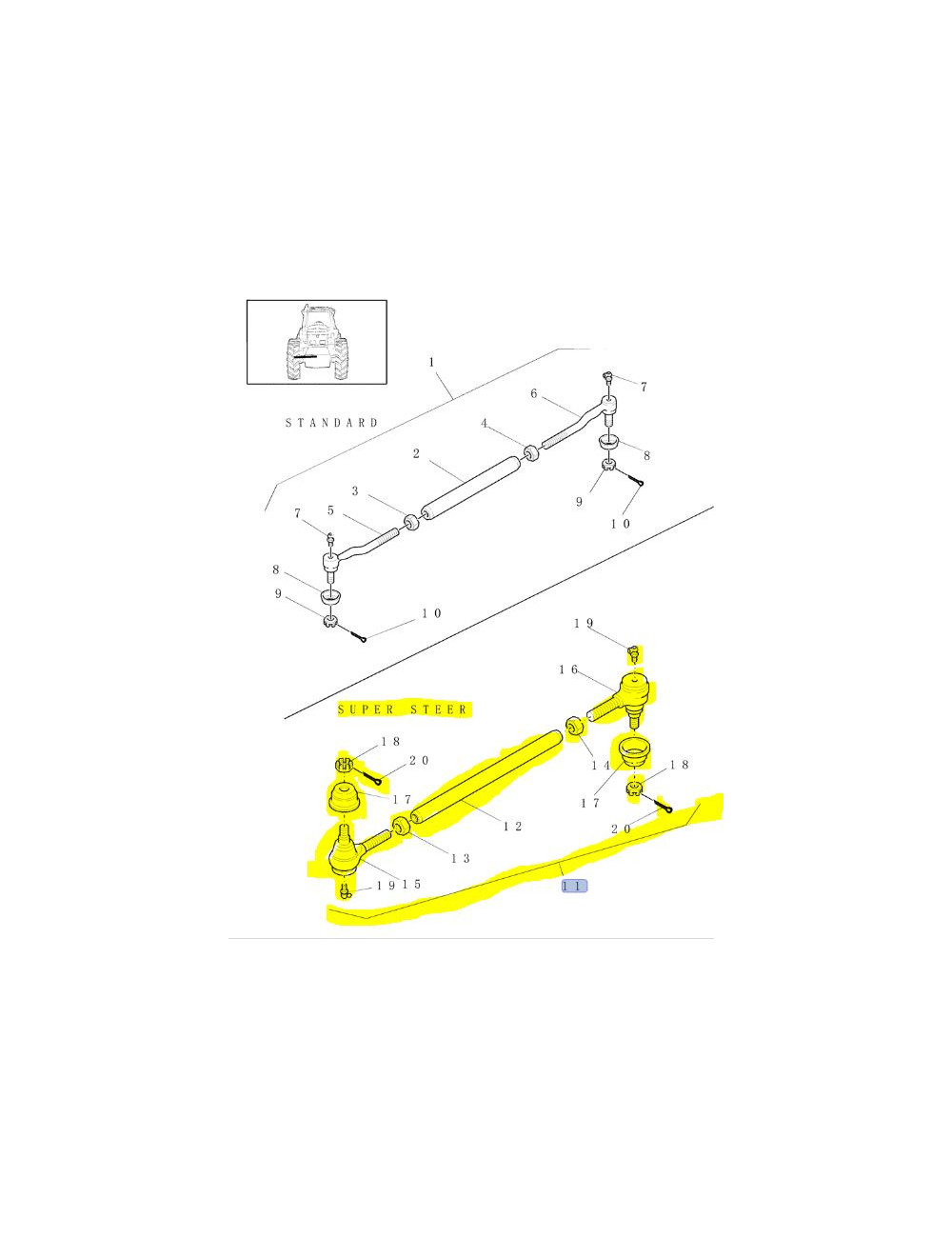 tirante sterzo CNH - cod 86019114