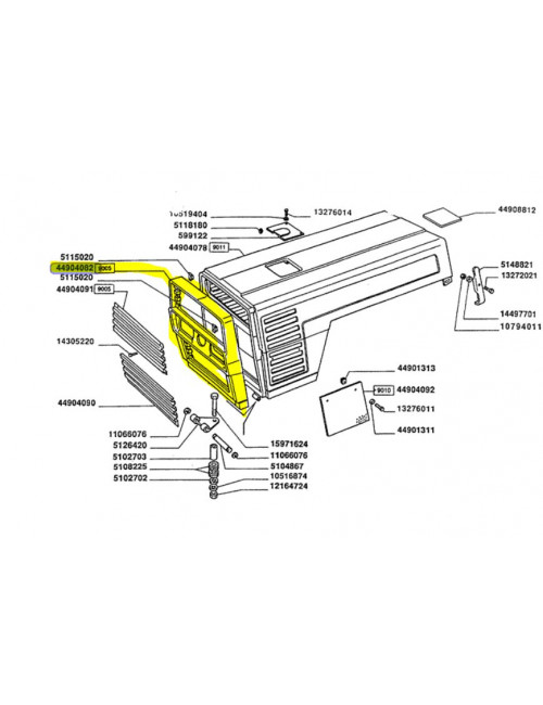 Calandra radiatore New Holland - cod 44904082