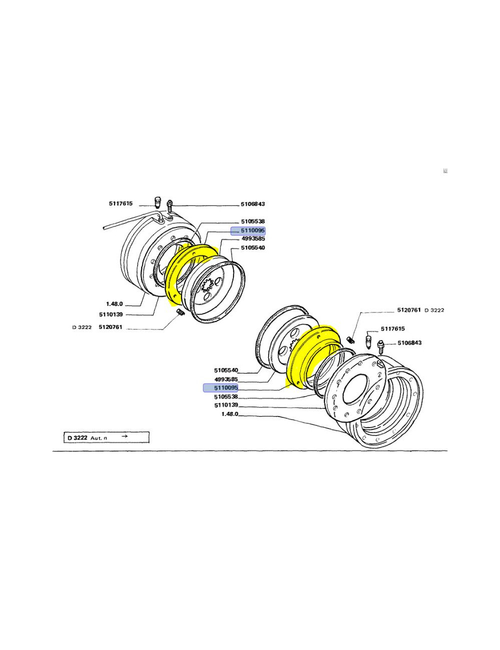 anello di pressione CNH - cod 5110095