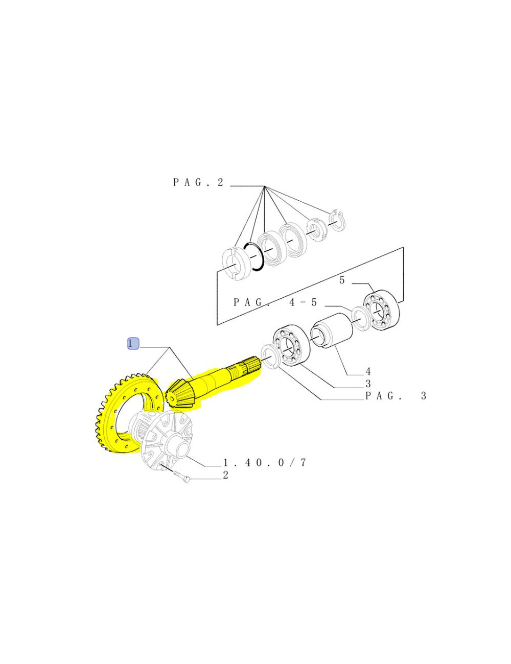 Coppia conica ponte anteriore New Holland - cod 5142023 Coppia conica ponte anteriore New Holland - cod 5142023