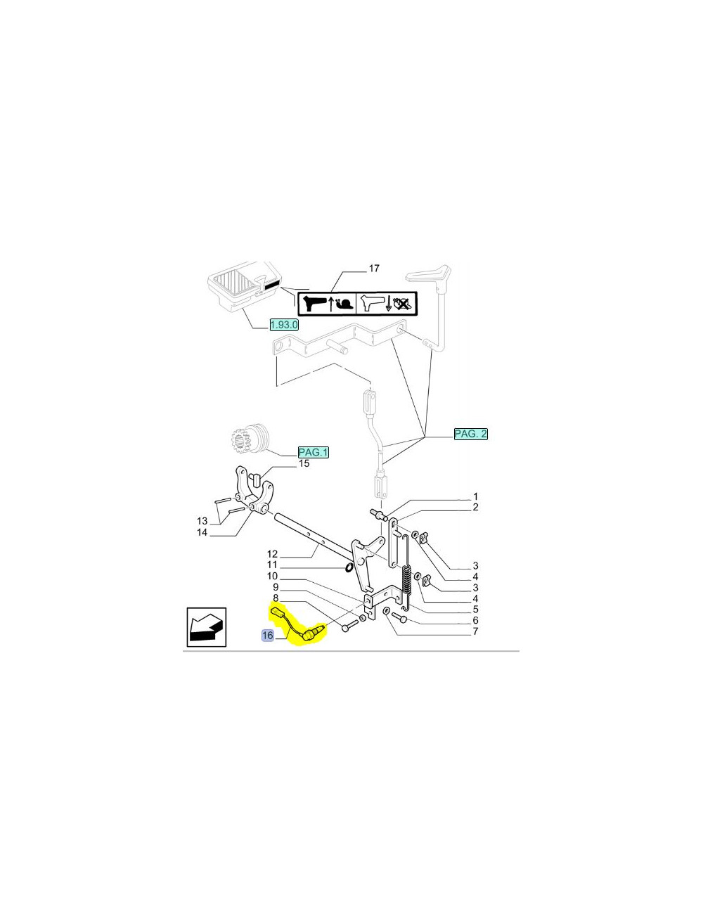 interruttore New Holland - cod 82014330 interruttore New Holland - cod 82014330