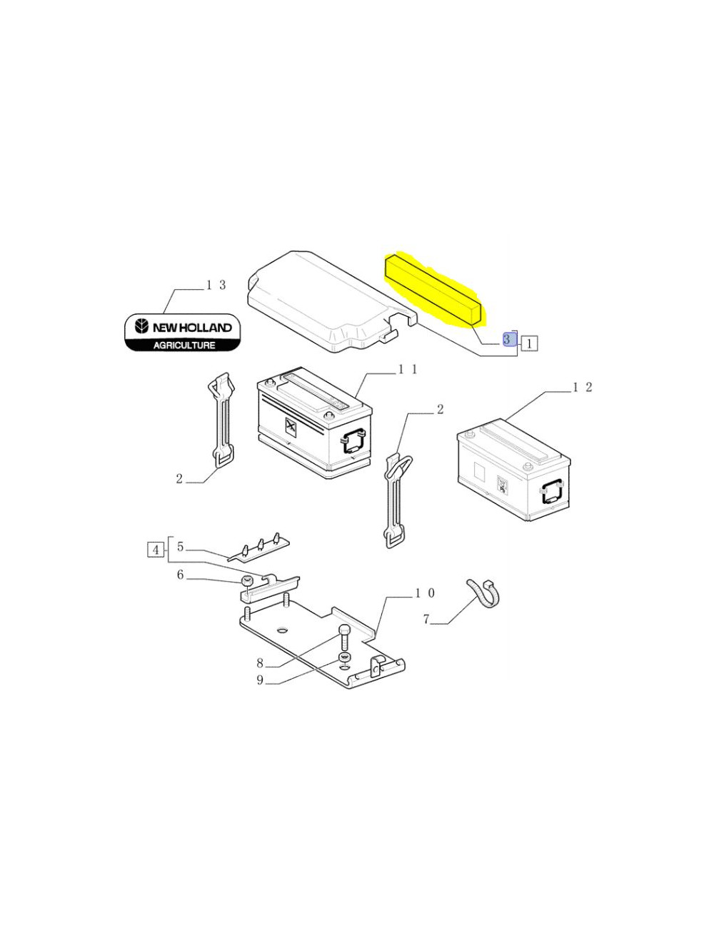 isolatore batteria New Holland - cod 5174025