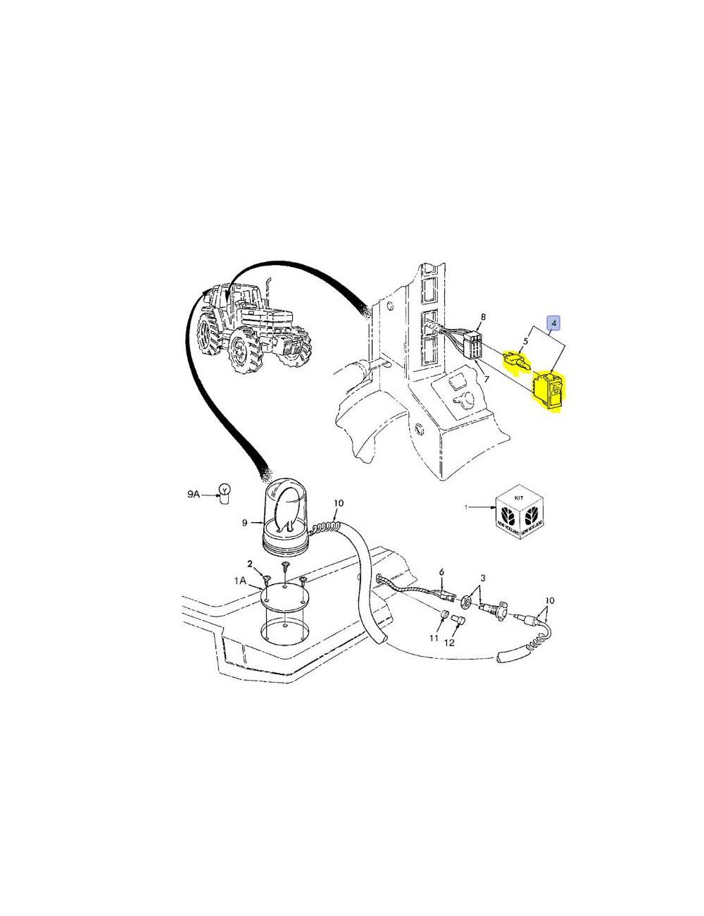 interruttore lampeggiante New Holland - cod. 83960992