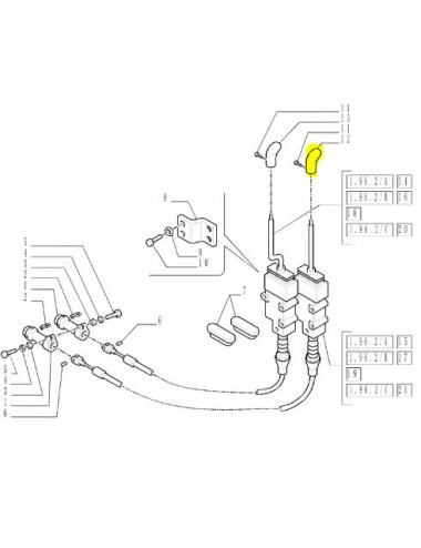 pomello leva distributore blu CNH - cod 81865933