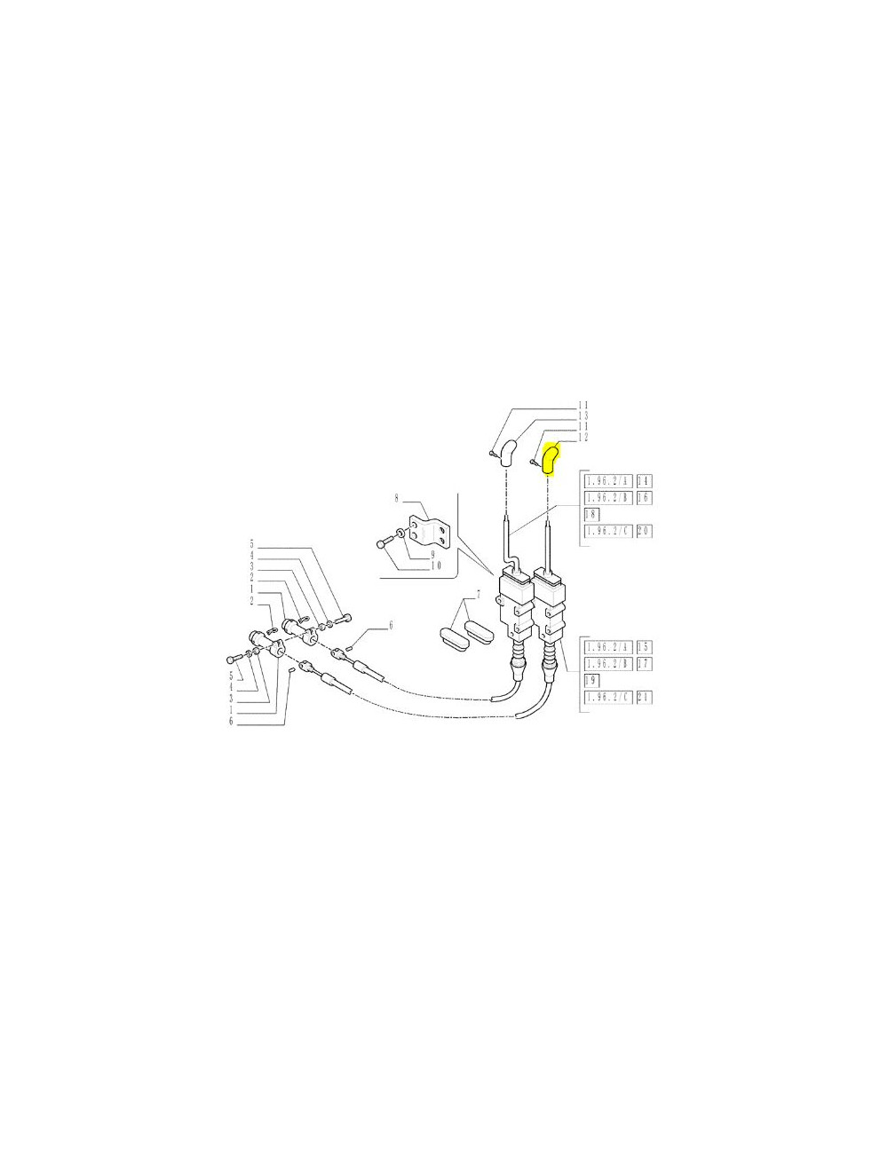 pomello leva distributore blu CNH - cod 81865933