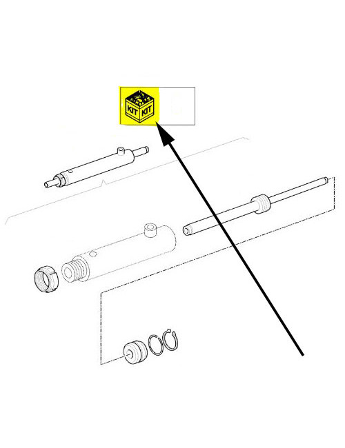 kit guarnizione pistone doppio effetto CNH - cod 47124937