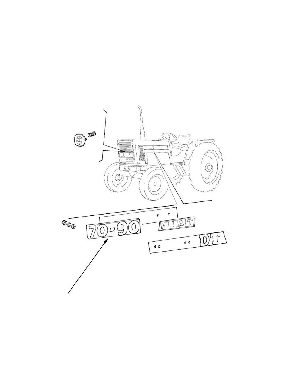 Decalcomania 70-90 fiat New Holland - cod 5132085 Decalcomania 70-90 fiat New Holland - cod 5132085