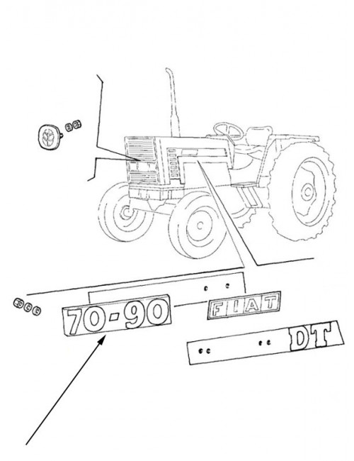 Decalcomania 70-90 fiat New Holland - cod 5132085