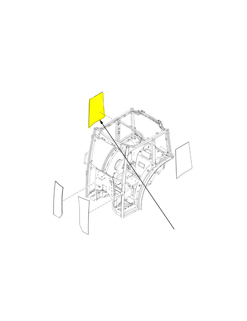 Cristallo posteriore destro New Holland - cod 87352416