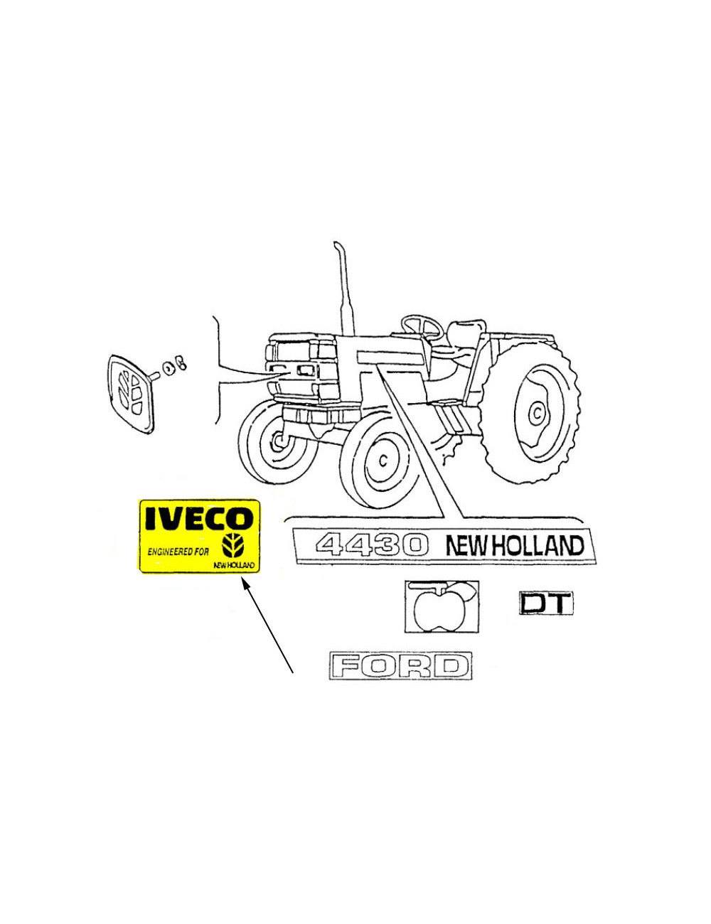 Decalcomania New Holland - cod 82005368