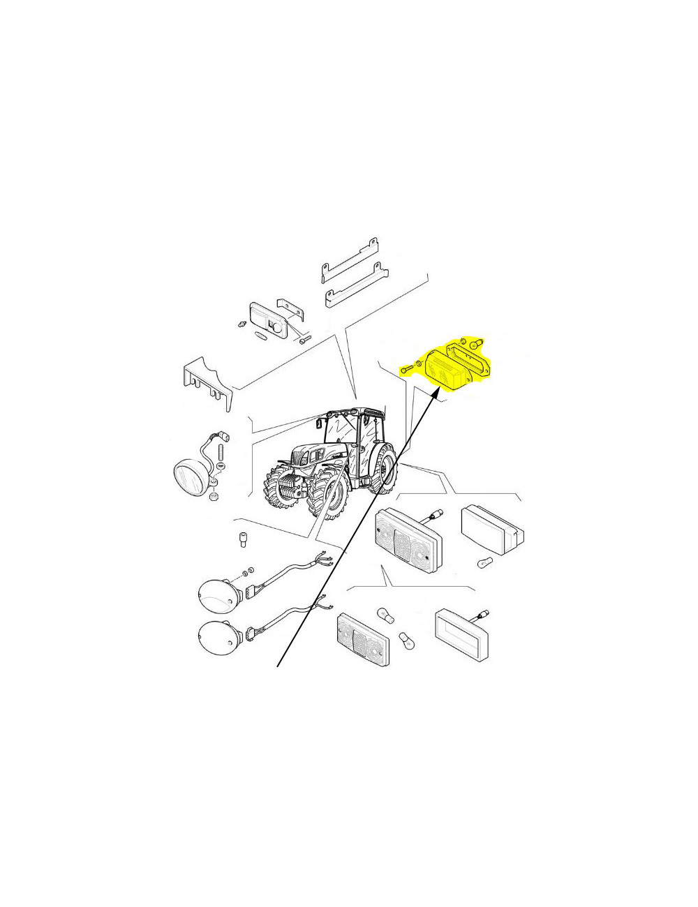 Luce targa New Holland - cod 5117942