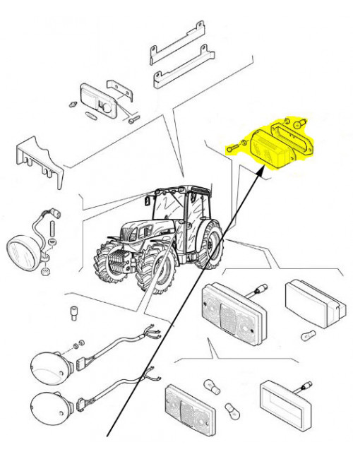 Luce targa New Holland - cod 5117942