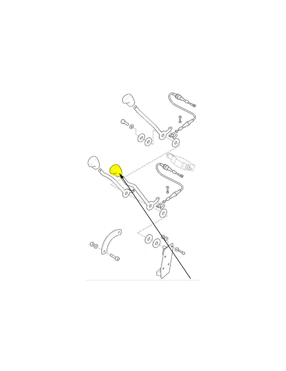 Pomello distributore marrone New Holland - cod 87587993