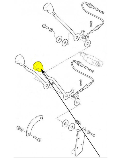 Pomello distributore marrone New Holland - cod 87587993