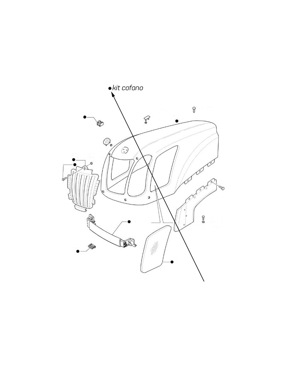 Cofano motore New Holland - cod 84173761