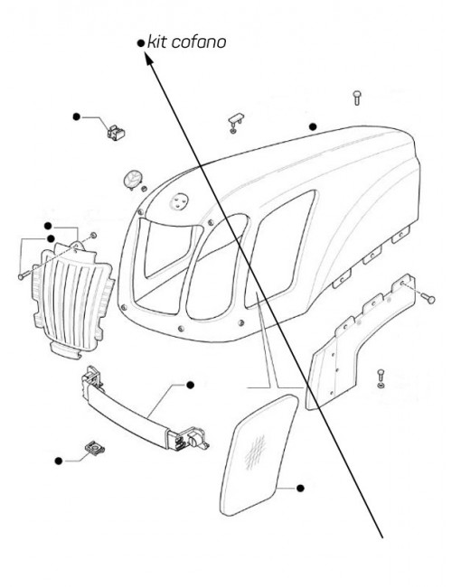 Cofano motore New Holland - cod 84173761