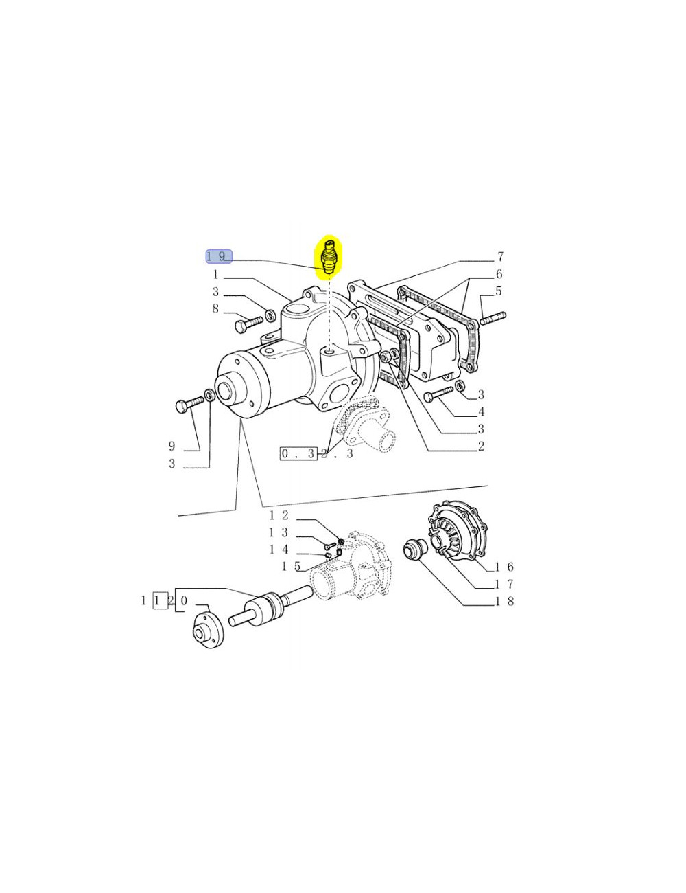 trasmettitore temperatura CNH - cod 504062682