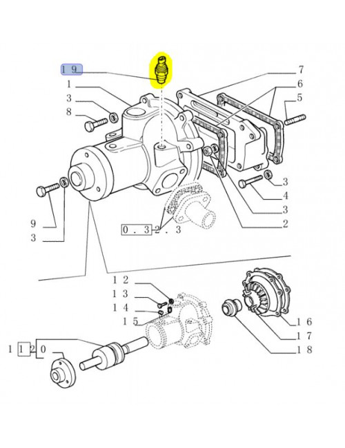 trasmettitore temperatura CNH - cod 504062682