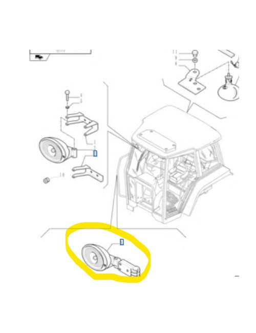 Fanale sinistro completo di braccio Ricambio Originale CNH - particolare n. 87343390