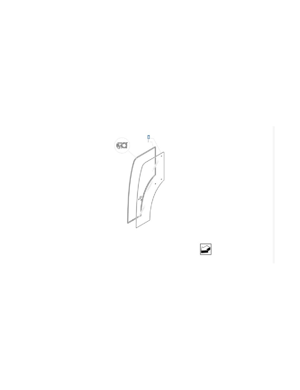 Cristallo porta New Holland - cod 87301767