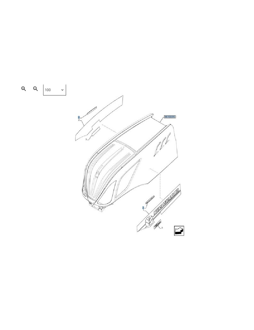 Decalcomania Autocommand New Holland - cod 48078693