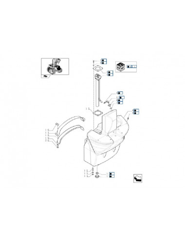 Serbatoio combustibile anteriore New Holland - cod 87683005