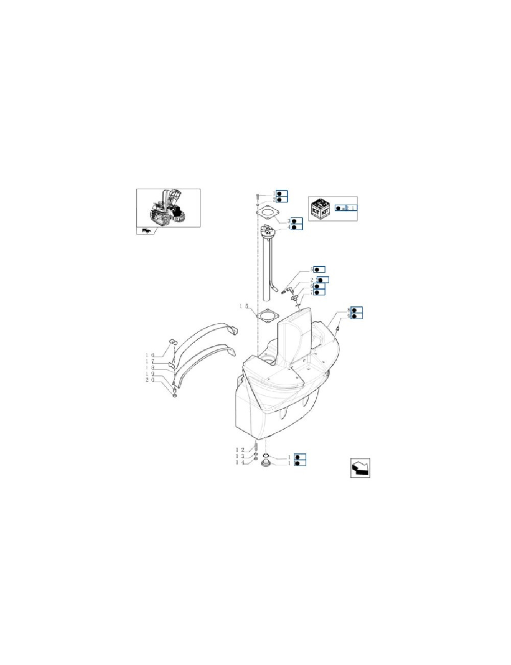 Serbatoio combustibile anteriore New Holland - cod 87683005