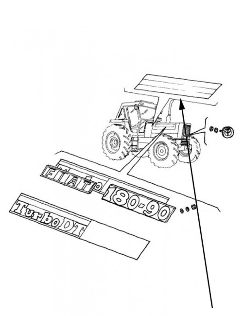Decalcomania lato sinistro New Holland - cod 5136869