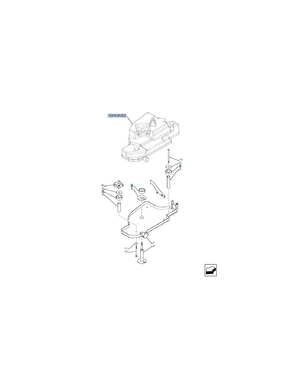 Blocco isolante New Holland - cod. 84196812