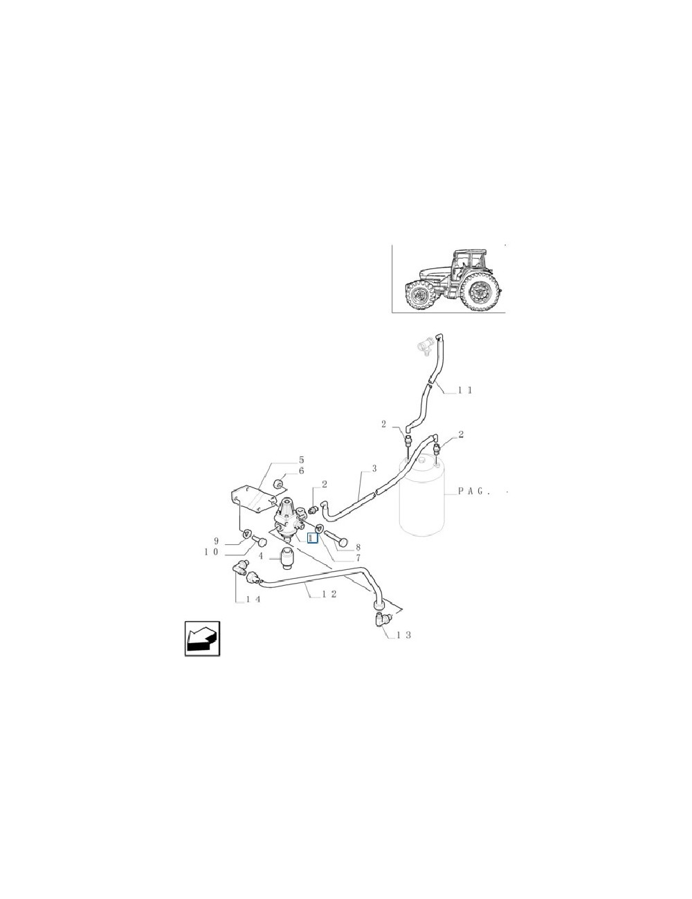 Distributore idraulico freno rimorchio New Holland - cod 82001015 Distributore idraulico freno rimorchio New Holland - cod 82001015