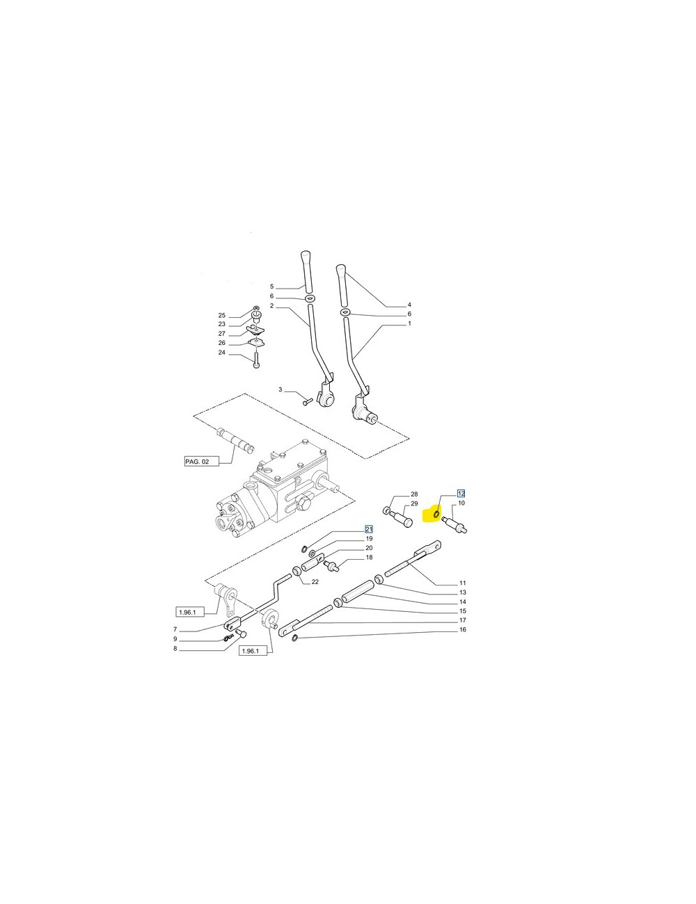 Anello ext comando meccan. sollevat. New Holland -cod 9975083