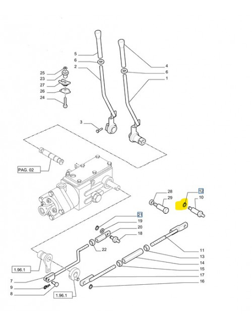 Anello ext comando meccan. sollevat. New Holland -cod 9975083